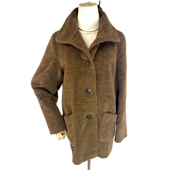 Cinzia Rocca Womens Size 6 Brown Alpaca-Wool Blend Coat Jacket Made in Italy - Picture 16 of 16